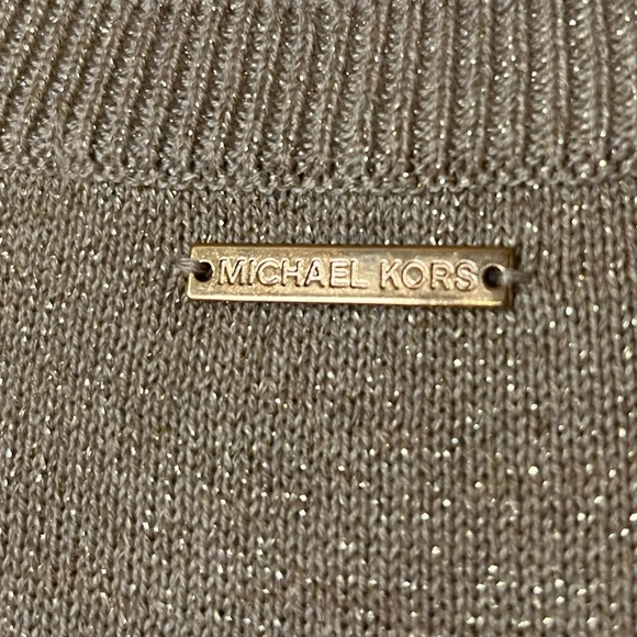 Michael Kors Metallic Gold Long Sleeve Dress - Picture 5 of 6